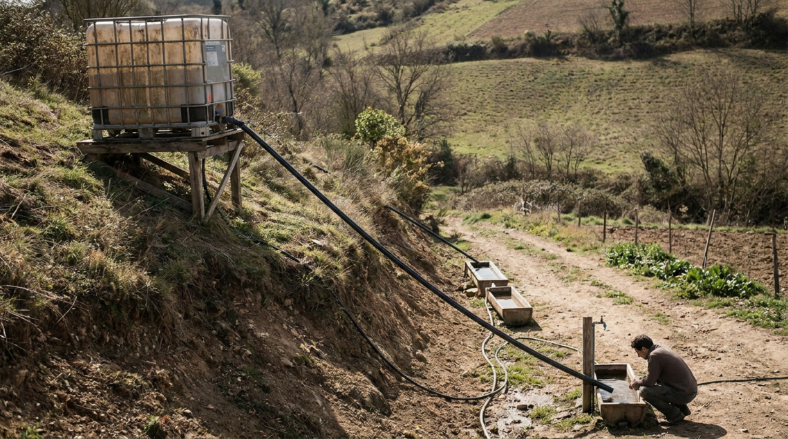 Gravity-Fed Water System